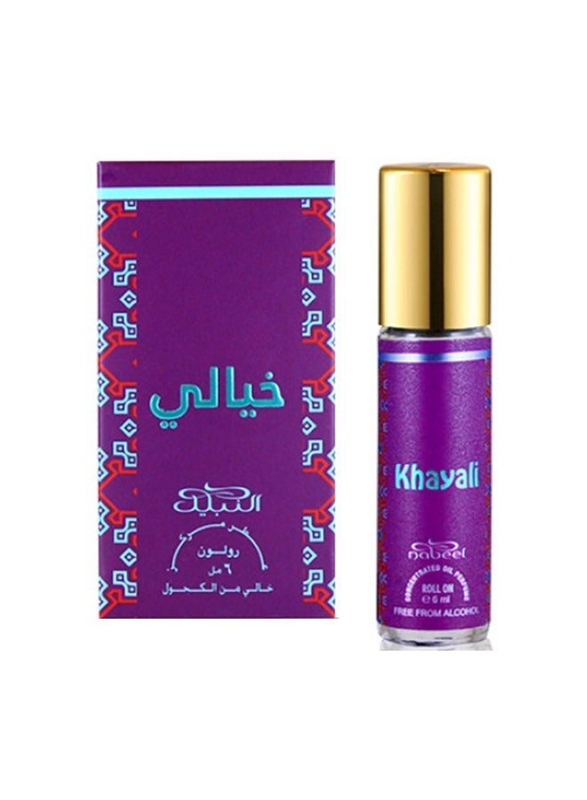 Nabeel Khayali Alcohol-Free Roll-On Oil Perfume 6ML Long-Lasting Oriental Attar with Luxurious Floral & Woody Notes - Image 1